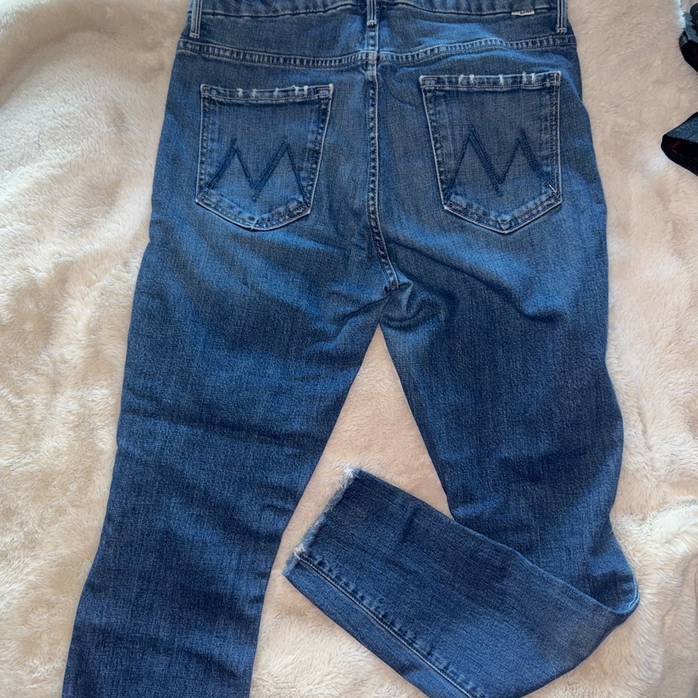 MOTHER Dark Blue Ankle Jeans